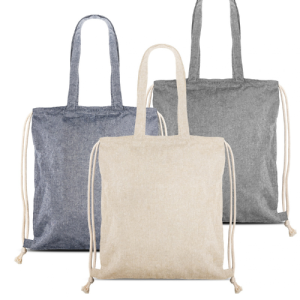 Saco Mochila Algodão Reciclado 140g (38 cm x 42 cm)